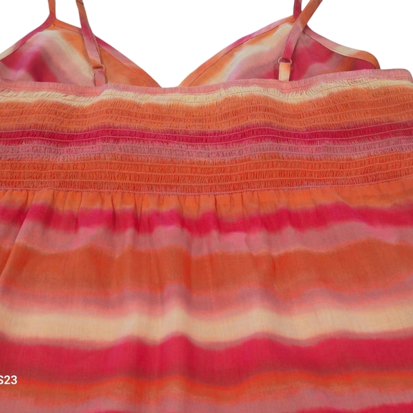 Maurices Women's Tank Top Size XXL  Pink Orange White 100% Cotton Exell - Picture 4 of 7